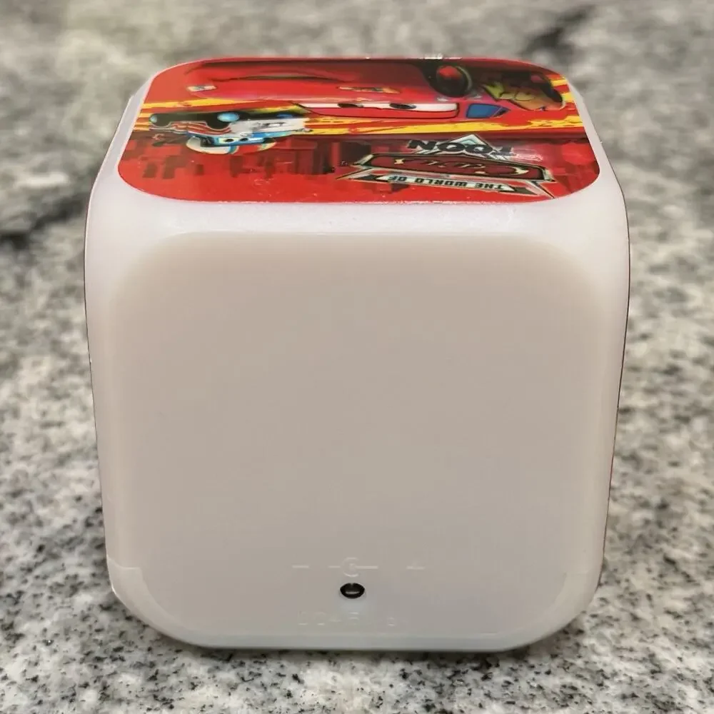 CARS Cube Shaped LED Night Light Glowing Color Changing Alarm Clock